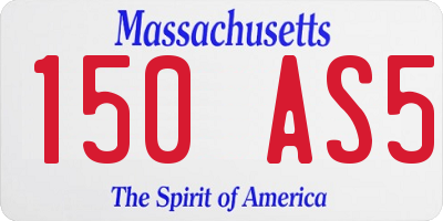 MA license plate 150AS5