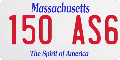 MA license plate 150AS6