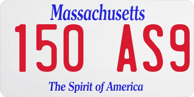 MA license plate 150AS9