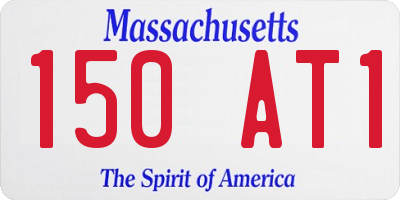 MA license plate 150AT1