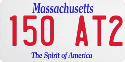MA license plate 150AT2