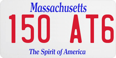 MA license plate 150AT6
