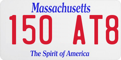 MA license plate 150AT8