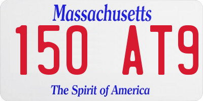 MA license plate 150AT9