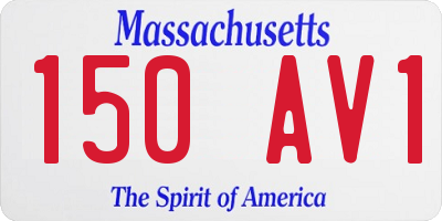 MA license plate 150AV1