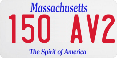 MA license plate 150AV2