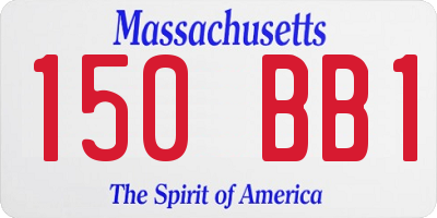 MA license plate 150BB1