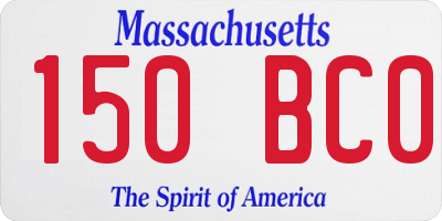 MA license plate 150BC0