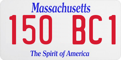 MA license plate 150BC1