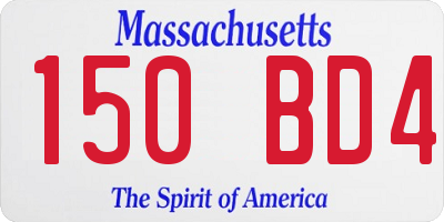 MA license plate 150BD4