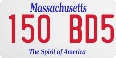 MA license plate 150BD5