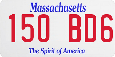 MA license plate 150BD6