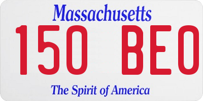 MA license plate 150BE0