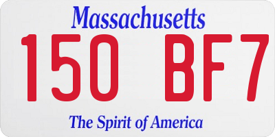 MA license plate 150BF7