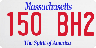 MA license plate 150BH2