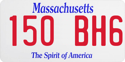 MA license plate 150BH6