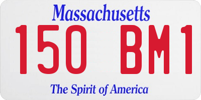 MA license plate 150BM1