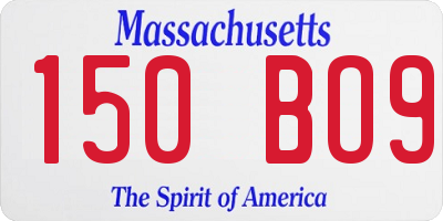 MA license plate 150BO9