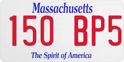 MA license plate 150BP5
