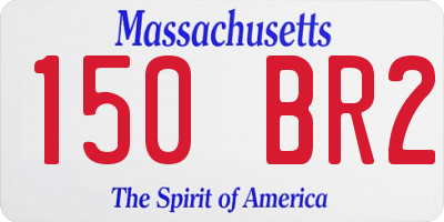 MA license plate 150BR2