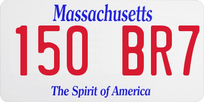 MA license plate 150BR7
