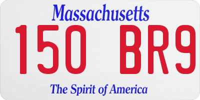 MA license plate 150BR9