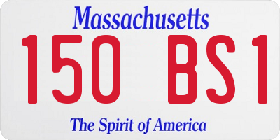 MA license plate 150BS1