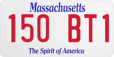 MA license plate 150BT1
