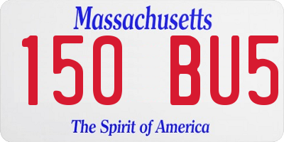 MA license plate 150BU5