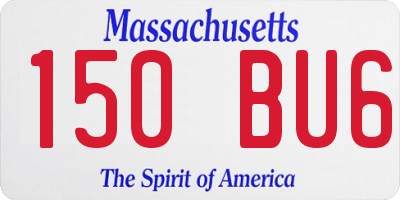 MA license plate 150BU6