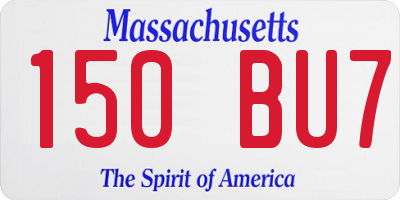 MA license plate 150BU7