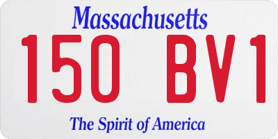 MA license plate 150BV1