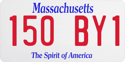 MA license plate 150BY1