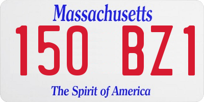 MA license plate 150BZ1