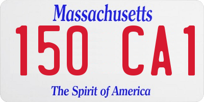 MA license plate 150CA1