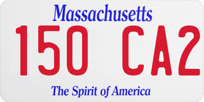 MA license plate 150CA2