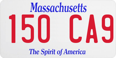 MA license plate 150CA9