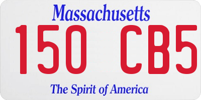 MA license plate 150CB5