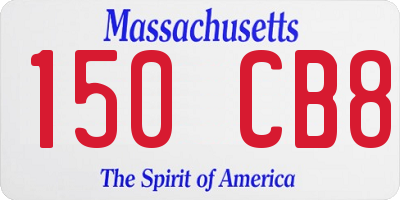 MA license plate 150CB8