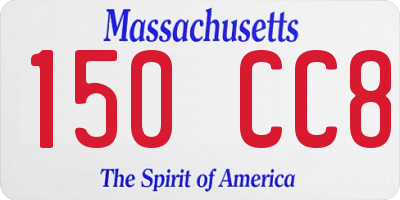 MA license plate 150CC8