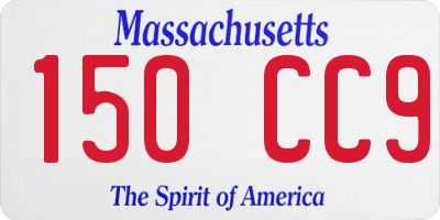 MA license plate 150CC9