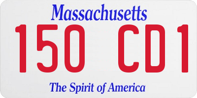 MA license plate 150CD1