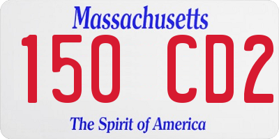 MA license plate 150CD2
