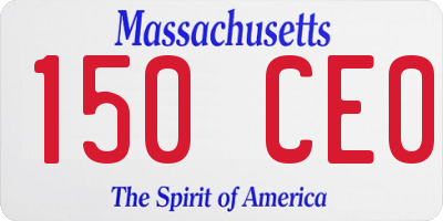 MA license plate 150CE0