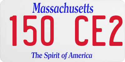 MA license plate 150CE2