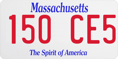 MA license plate 150CE5