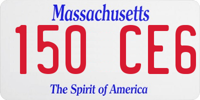 MA license plate 150CE6