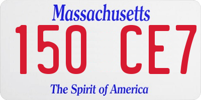 MA license plate 150CE7