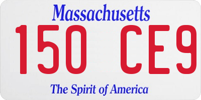 MA license plate 150CE9