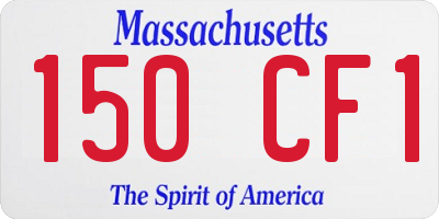 MA license plate 150CF1